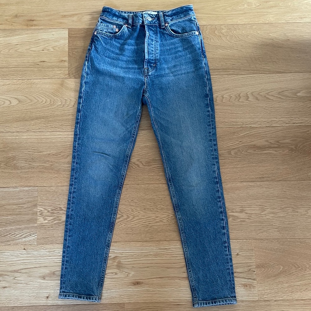 Free People High Waist Blue "Mom Jean"
